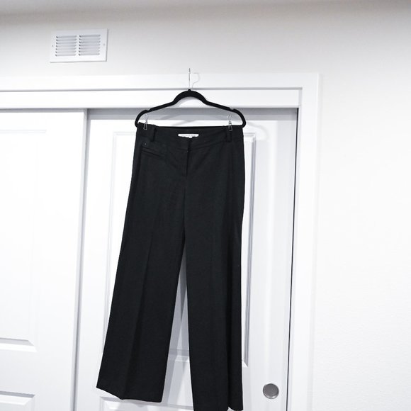 Diane Von Furstenberg Size 10 Wide Leg Black Pants | SIze 10 - Picture 2 of 9